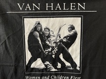 新品●ヴァンヘイレン　WOMEN AND CHILDREN FIRST　プリントTシャツ［L］●ヘヴィメタル/ハードロックバンド/暗黒の掟_画像2