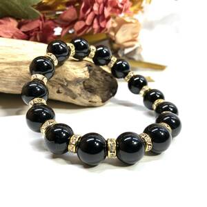 moli on Power Stone bracele 12mm natural stone breath ( Gold ) beads breath men's * lady's man woman better fortune ..*