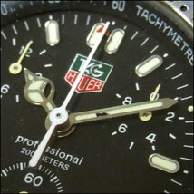 TS TAG HEUER/タグホイヤー プロフェッショナル クロノグラフ CG1110-0 メンズ腕時計 クオーツ 稼働品 現状渡し_画像8