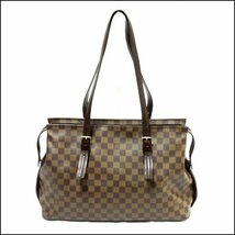 TS LOUIS VUITTON/ヴィトン ダミエエベヌ ショルダーバッグ チェルシー N51119 レディースバッグ_画像4