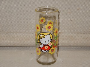 ●レトロ サンリオ Hello Kitty ハローキティ 1997年 サマーバージョン グラス 1客 コップ タンブラー●