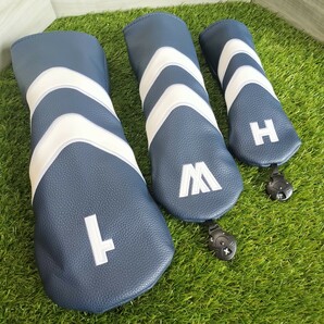 【藍色】ゴルフヘッドカバー３点セット ドライバー用１番 フェアウェイウッド用Ｗ ユーティリティ用Hの画像3