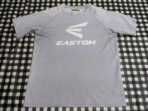 【送料無料】イーストンEASTON 半袖ベースボールTシャツ　XLサイズ　薄グレー　希少シャツ　野球練習等　