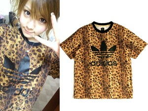 [ рисовое поле средний ... san любимый ] ADIDAS ORIGINALS Leopard футболка O