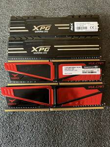 ddr4 デスクトップ用 メモリ XPG 3200 2枚　TEAM GROUP 3000 2枚　計32G