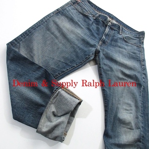 [Denim&Supply Ralph Lauren Ralph Lauren ] records out of production brand indigo Denim W36 101 centimeter large size!!