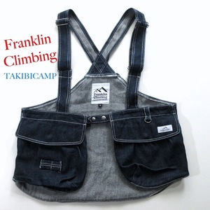 【Franklin Climbing フランクリンクライミング】焚き火 タフデニム ハンティングベスト サイズ10(XL)!!　（難燃加工を施したデニム使用）