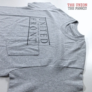 【THE UNION THE FABRIC】未使用 サンプル品 UNITED FRONT ポケット Tシャツ グレー杢 Lサイズ!!