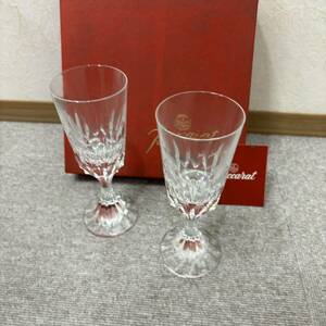 【MYT-4148】 1円～ Baccarat バカラ ワイングラス 2客セット 食器 ブランド お酒 箱有 保管品 状態写真参照