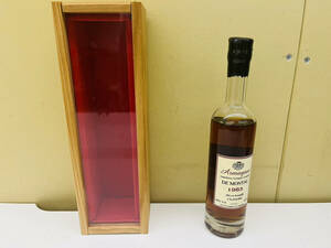 【IK-28141】【1円〜】アルマニャック ド モンタル Armagnac DE MONTAL 1983 (木箱入り) ミニサイズ 40度 200ml 箱付 古酒 未開栓