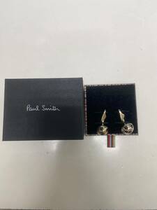 【B-12842a】 1円スタート Paul Smith ポールスミス カフス サッカーボール 箱付き 状態写真参照