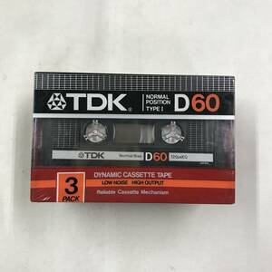 sy543 送料無料！未開封品 3個パック TDK カセットテープ NORMAL POSITION TYPE I D60 Bias Normal EQ 120 μs