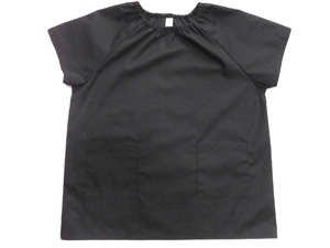  prompt decision [ short sleeves smock *140~150| black * plain ]sc2718