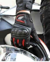 グローブ 手袋 メッシュ バイクグローブ サイクリング スマホ操作 対応 高品質 大人気 新品 送料無料 赤黒 Lサイズ_画像5