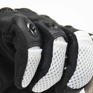 バイクグローブ 手袋 メッシュグローブ スマホ対応 新品 送料無料 白黒 Lサイズの画像4