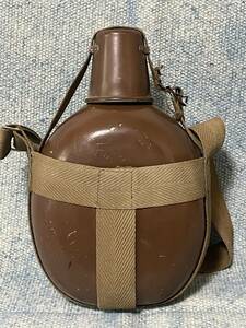  Vintage that time thing aluminium flask cork plug Showa era 30 period 1950 period military Ground Self-Defense Force old land army Japan army military antique goods old Japan land army 