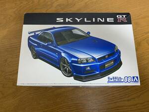 アオシマ　１／２４　ザ☆モデルカー０８　ＢＮＲ３４スカイラインＧＴ－Ｒ　Ｖ－ｓｐｅｃⅡ　未組立