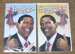 d512◆SPIDERMAN アメイジングスパイダーマン MARVEL COMICS アメコミ ◆バラクオバマ2冊