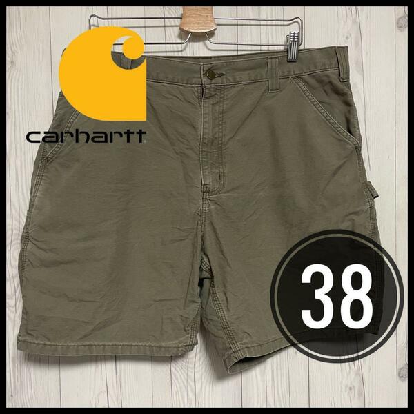 ◆ Carhartt ◆ カーハート ショートパンツ ハーフパンツ カーキ 38 短パン ワークパンツ 綿パン コットン