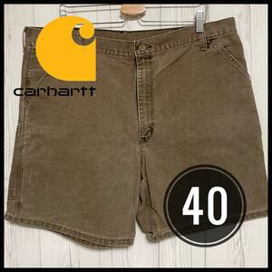 ◆ Carhartt ◆ カーハート ショートパンツ ハーフパンツ 短パン 茶色 ブラウン ワークパンツ