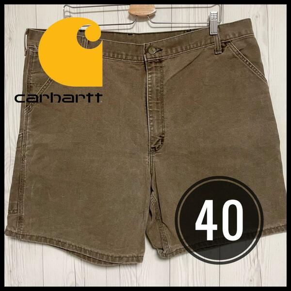 ◆ Carhartt ◆ カーハート ショートパンツ ハーフパンツ 短パン 茶色 ブラウン ワークパンツ