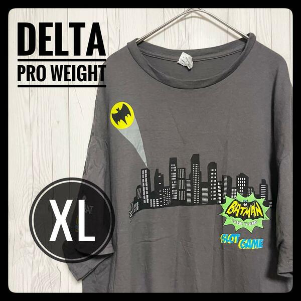 ◆ DELTA PRO WEIGHT ◆ バットマン Tシャツ グレー アメコミ マーベル XL 半袖 US古着 アメカジ