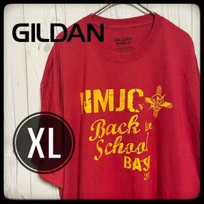◆ GILDAN ◆ ギルダン Tシャツ XL オーバーサイズ レッド 赤 ビッグサイズ ロゴTシャツ ロゴ チームTシャツ イエロー 黄色 ビッグサイズ