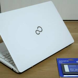 ★美品★Core i7-6700HQ/新品480GB SSD/8GB/フルHD/BD/ハイレゾONKYOスピーカー/Win11/Office★富士通LIFEBOOK AH53/A3 プレミアムホワイト