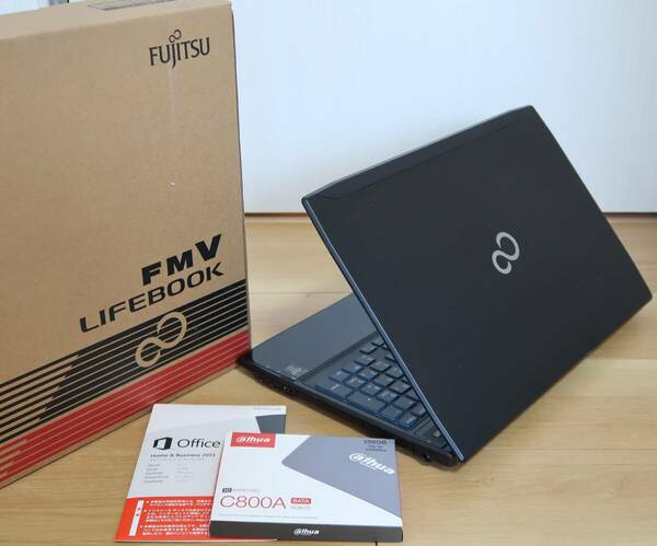 ★タッチパネル搭載★Core i7-4702MQ/新品256GB SSD/8GB/ブルーレイドライブ/Win11/Office2013★富士通LIFEBOOK AH56/M アルマイトブラック