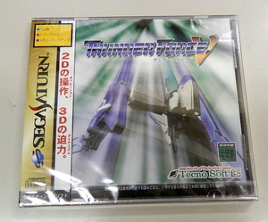 * new goods unopened SaGa Saturn * Thunder force V 2D. operation 3D. power, beautiful condition.. rare!!