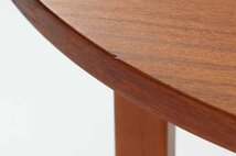 円形　エクステンションダイニングテーブル　直径110cm　チーク材　北欧家具ビンテージ_画像8
