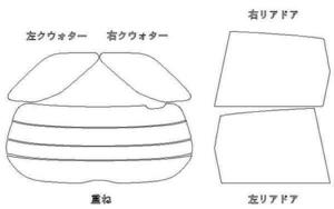 フィットシャトル GG7 リア用スモークセット フィルム選択可能！