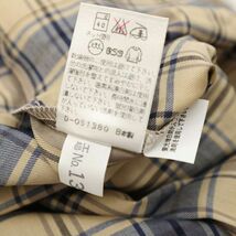 【新品 未使用】 DAKS ダックス 通年 ロゴ刺繍 長袖　チェック パジャマ シャツ Sz.S　メンズ 寝巻き 日本製 　C4T03862_4#C_画像8