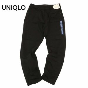 【新品 21SS】 UNIQLO ユニクロ 通年 ストレッチ テック スリム フィット デニム パンツ ジーンズ Sz.32　メンズ 黒 未使用　C4B01891_4#R