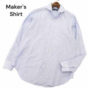 Maker's Shirt メーカーズシャツ 鎌倉 春夏 麻 リネン混★ 長袖 ストライプ シャツ Sz.41-92　メンズ 日本製 　C4T04091_4#A