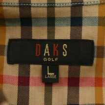 美品★ DAKS GOLF ダックス ゴルフ 春夏 半袖 ワーク チェック シャツ Sz.L　メンズ 日本製　C4T04165_4#A_画像7