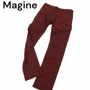 Magine マージン 通年 膝立体★ ストレッチ スリム カーゴ パンツ Sz.48　メンズ 日本製　C4B02038_5#R