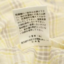 未使用★DAKS ダックス 春夏 ロゴ刺繍★ 長袖 チェック パジャマ シャツ Sz.L　メンズ 寝巻き 日本製　C4T04370_5#A_画像9