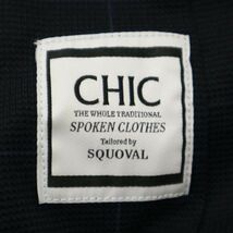 CHIC SQUOVAL スクオーバル 春夏 背抜き ウインドウペンチェック★ アンコン テーラード ジャケット Sz.L　メンズ ネイビー　C4T04352_5#M_画像6