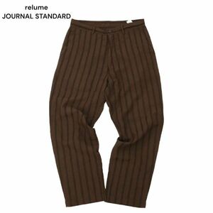 relume JOURNAL STANDARD ジャーナルスタンダード 春夏 麻 リネン混★ ストライプ スラックス パンツ Sz.M　メンズ　C4B02072_5#P