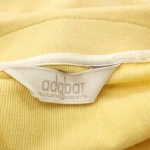 adabat アダバット 通年 ドッグ ロゴ刺繍★ 長袖 ストライプ ポロシャツ Sz.4　メンズ 日本製 ゴルフ 黄色　C4T04450_5#F_画像7