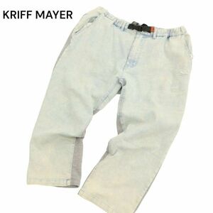 KRIFF MAYER クリフメイヤー 加工 デニム&スウェット★ クライミング クロップド パンツ ジーンズ Sz.L　メンズ アウトドア　C4B02122_5#P