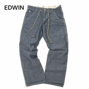 EDWIN エドウィン 711RS 春夏 麻 リネン混★ シャンブレー イージー パンツ Sz.M　メンズ　C4B02218_5#P