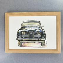 ●額装品 BOW 池田和弘 Saab 96 貴重イラスト B5サイズ額入り ポスター風 アートフレーム 送料無料 B42_画像1