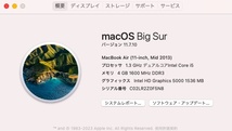 042627 MacBook Air6,1 A1465 Mid 2013 Core i5 Mem4GB SSD250GB macOS Big Sur_画像8
