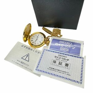 SEIKO Seiko / кварц / карманные часы / Hunter кейс / Rome n/ циферблат белый /7N21-0A00