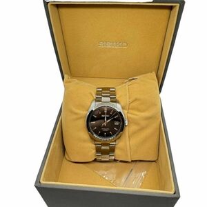 【極美品】セイコー SEIKO 6R15-00C0 メカニカル 23石 メンズ腕時計 裏スケルトン 自動巻き デイト
