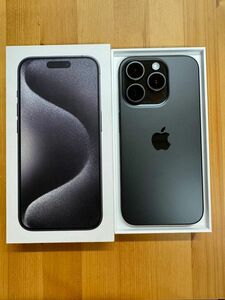 【美品】iPhone 15 Pro 128GB ブラックチタニウム 国内版SIMフリー バッテリー100% AppleCare残有