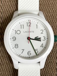 ラコステ 腕時計 ウォッチ 【極美品】【電池交換済み】ホワイトカラー レディース キッズ ラコステ 腕時計　ラバー LC1029472809 LACOSTE