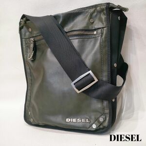 DIESEL　ディーゼル　レザー　メンズ　ショルダーバッグ　メッセンジャーバッグ